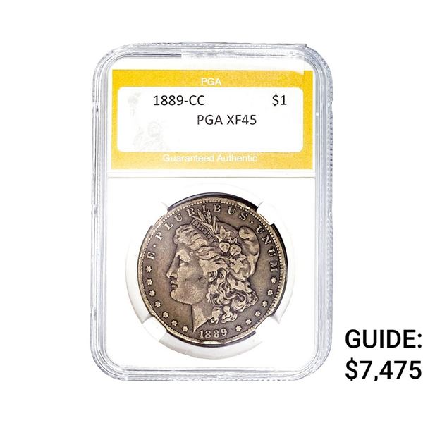 1889-CC Morgan Silver Dollar PGA XF45