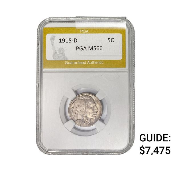 1915-D Buffalo Nickel PGA MS66