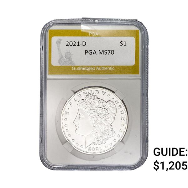 2021-D Morgan Silver Dollar PGA MS70