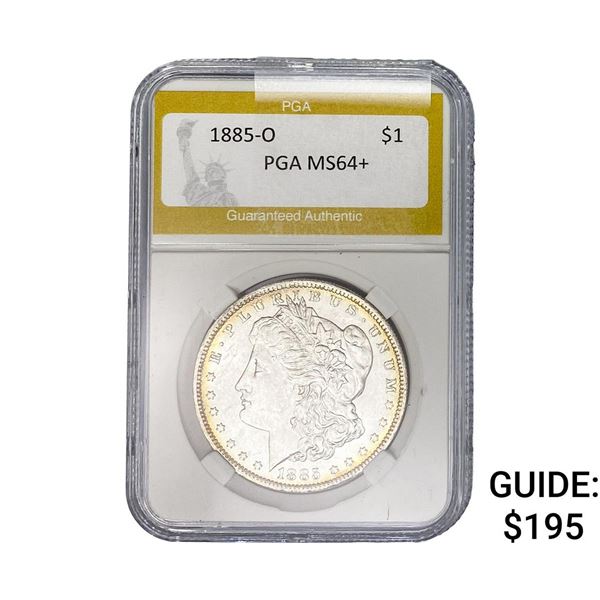1885-O Morgan Silver Dollar PGA MS64+