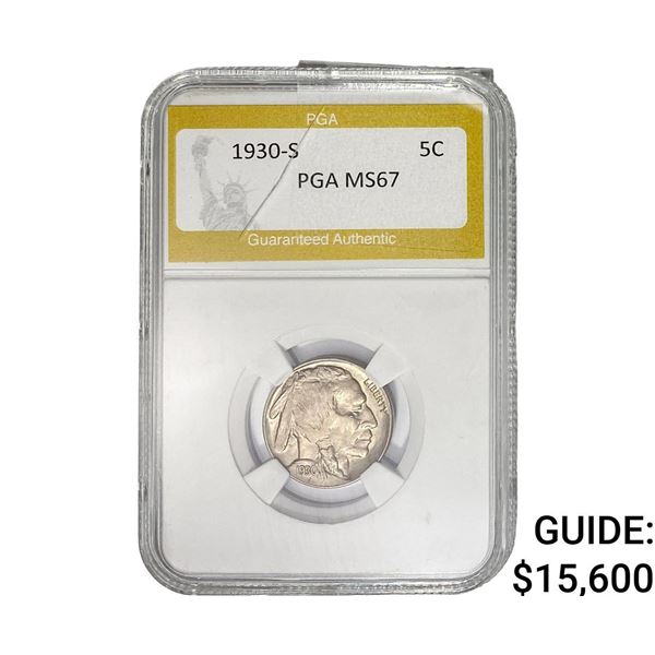 1930-S Buffalo Nickel PGA MS67