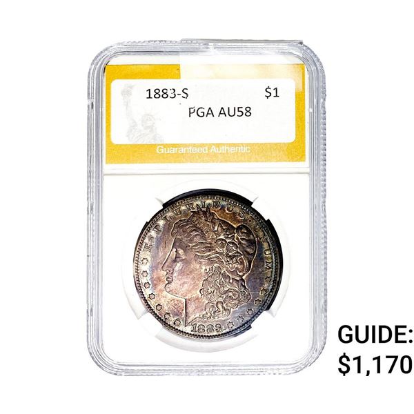 1883-S Morgan Silver Dollar PGA AU58