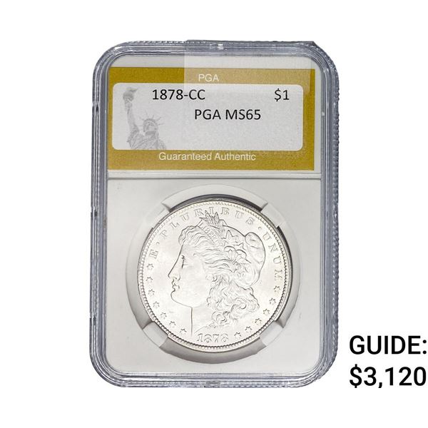 1878-CC Morgan Silver Dollar PGA MS65