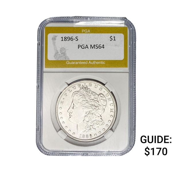 1886-S Morgan Silver Dollar PGA MS64