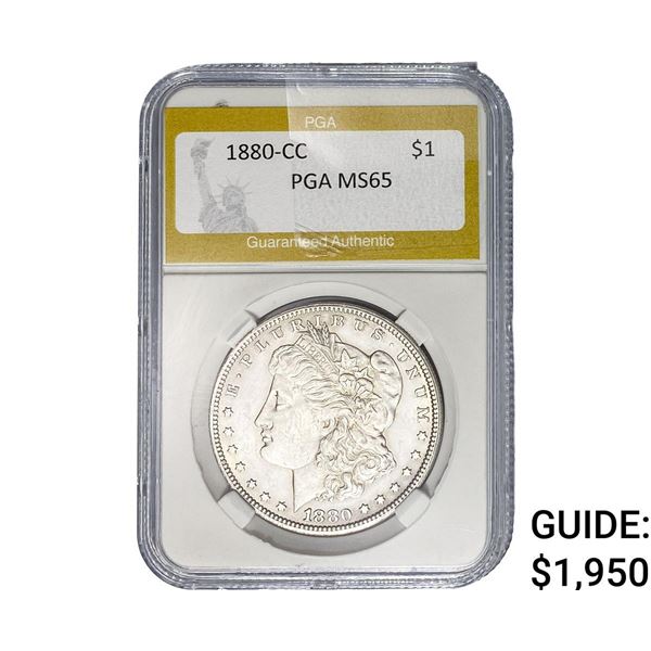 1880-CC Morgan Silver Dollar PGA MS65