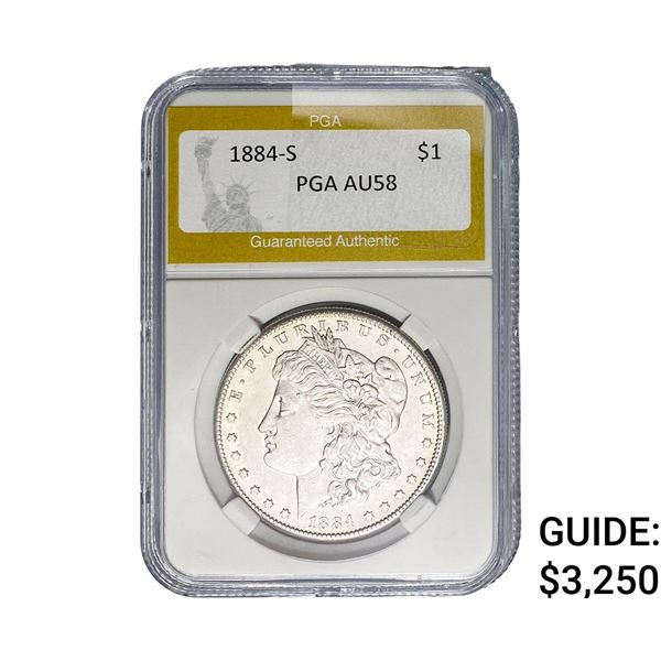 1884-S Morgan Silver Dollar PGA AU58