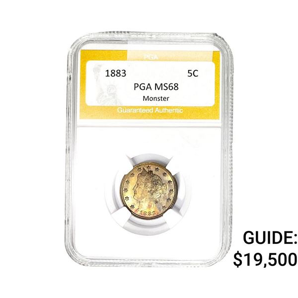 1883 Liberty Victory Nickel PGA MS68 Monster