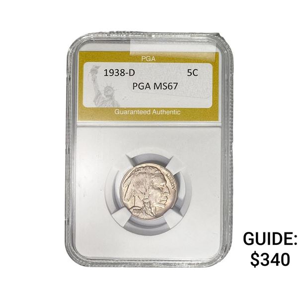 1938-D Buffalo Nickel PGA MS67