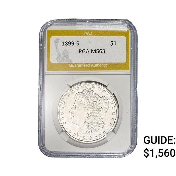 1899-S Morgan Silver Dollar PGA MS63