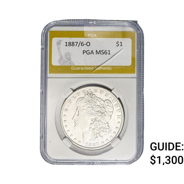 1887/6-O Morgan Silver Dollar PGA MS61