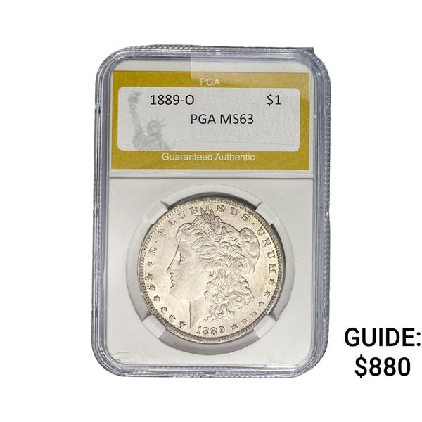 1889-O Morgan Silver Dollar PGA MS63
