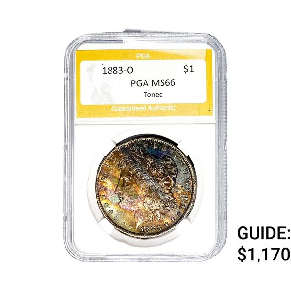 1883-O Morgan Silver Dollar PGA MS66 Toner