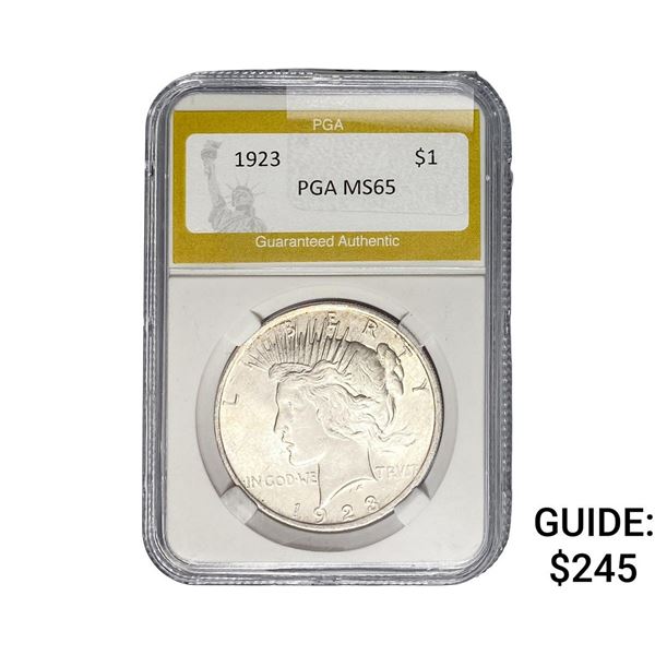 1923 Silver Peace Dollar PGA MS65