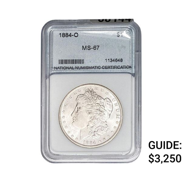 1884-O Morgan Silver Dollar NNC MS67