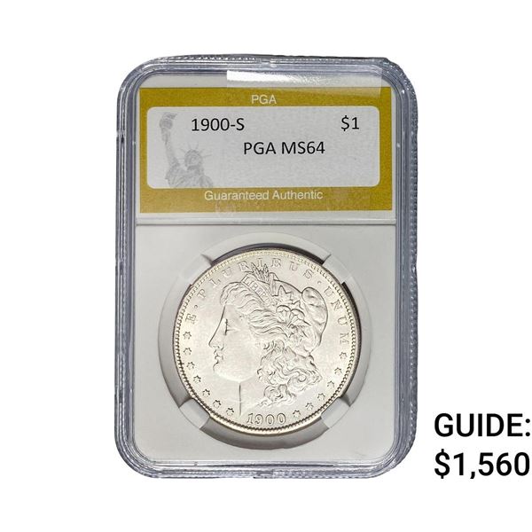 1900-S Morgan Silver Dollar PGA MS64