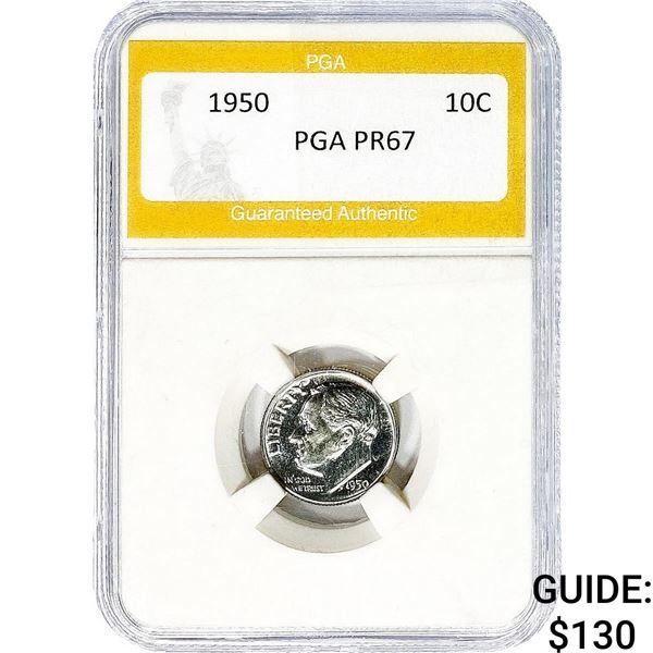 1950 Roosevelt Dime PGA PR67