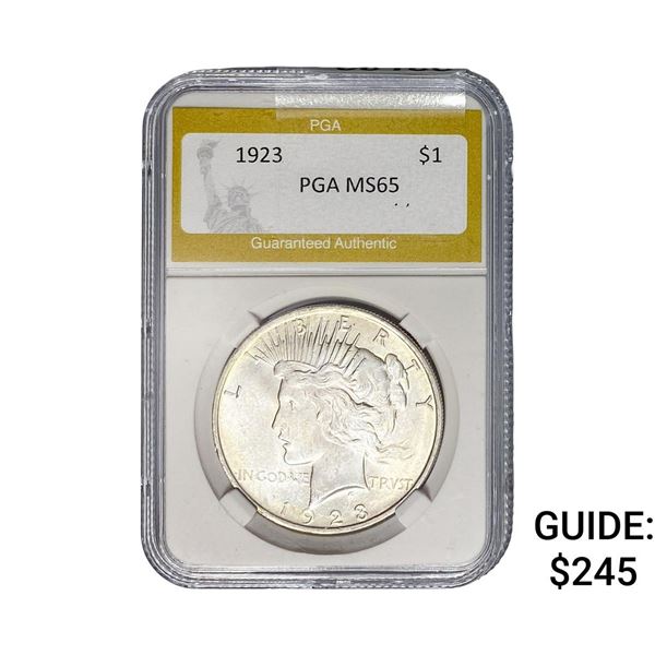 1923 Silver Peace Dollar PGA MS65
