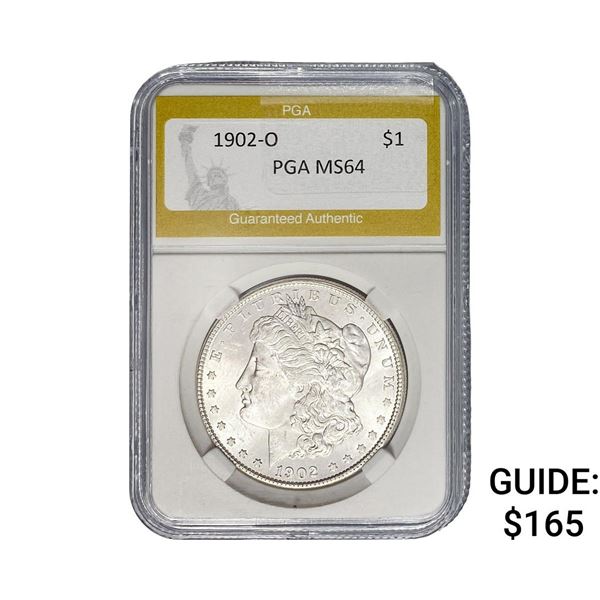 1902-O Morgan Silver Dollar PGA MS64