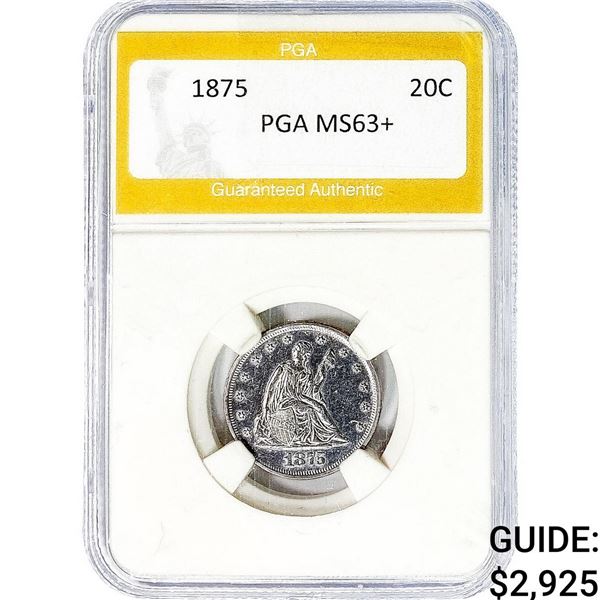 1875 Twenty Cent Piece PGA MS63+