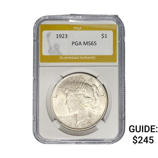 1923 Silver Peace Dollar PGA MS65