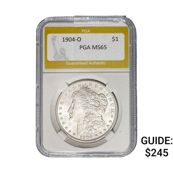 1904-O Morgan Silver Dollar PGA MS65