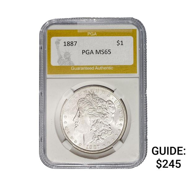 1887 Morgan Silver Dollar PGA MS65