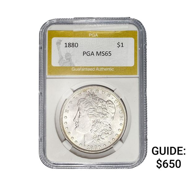 1880 Morgan Silver Dollar PGA MS65