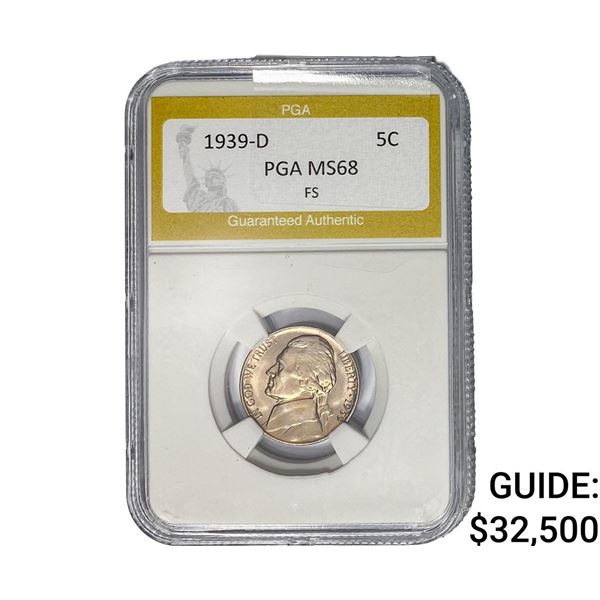 1939-D Jefferson Nickel PGA MS68 FS