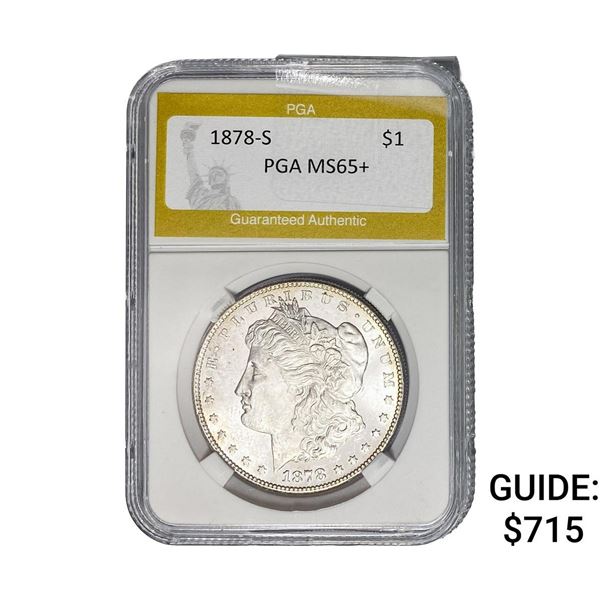1878-S Morgan Silver Dollar PGA MS65+
