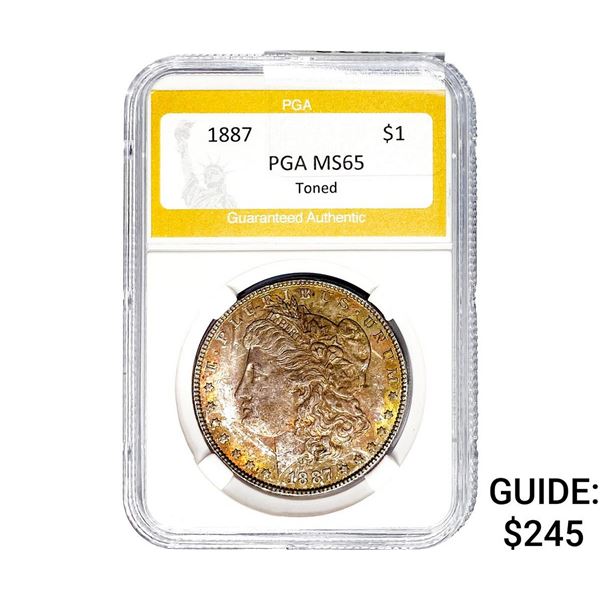 1887 Morgan Silver Dollar PGA MS65