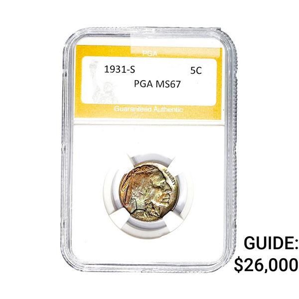 1931-S Buffalo Nickel PGA MS67