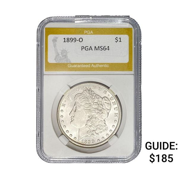 1899-O Morgan Silver Dollar PGA MS64