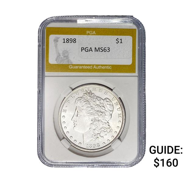 1898 Morgan Silver Dollar PGA MS63