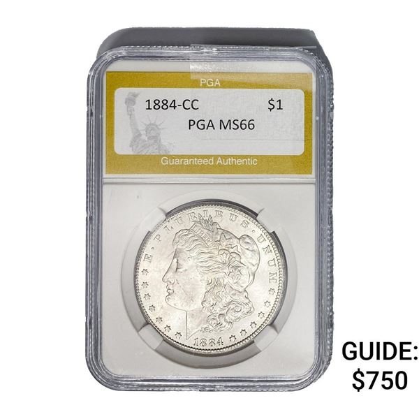 1884-CC Morgan Silver Dollar PGA MS65
