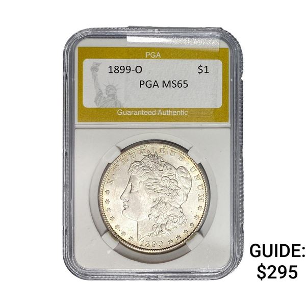 1899-O Morgan Silver Dollar PGA MS65