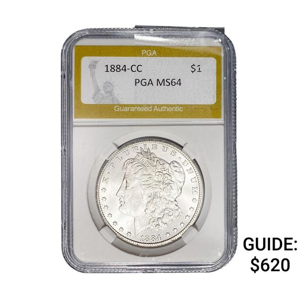 1884-CC Morgan Silver Dollar PGA MS64