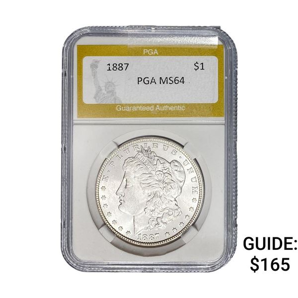 1887 Morgan Silver Dollar PGA MS64