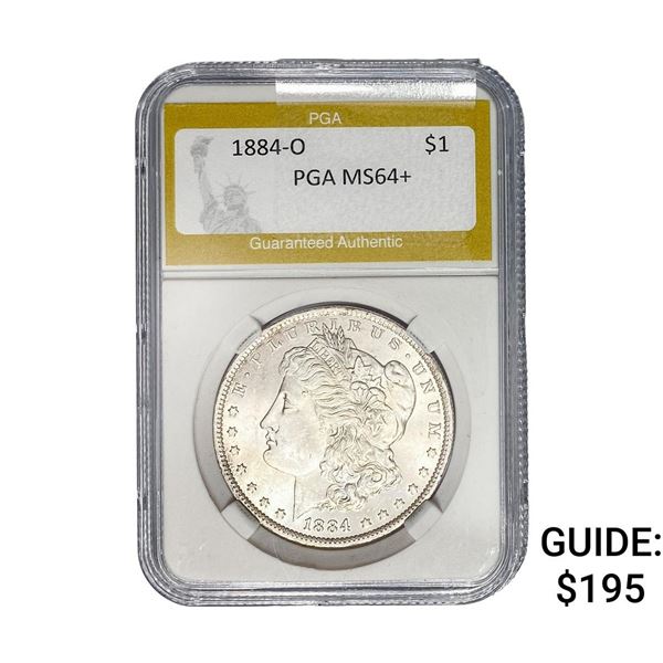 1884-O Morgan Silver Dollar PGA MS64+