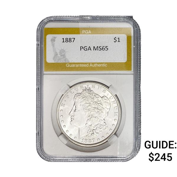 1887 Morgan Silver Dollar PGA MS65