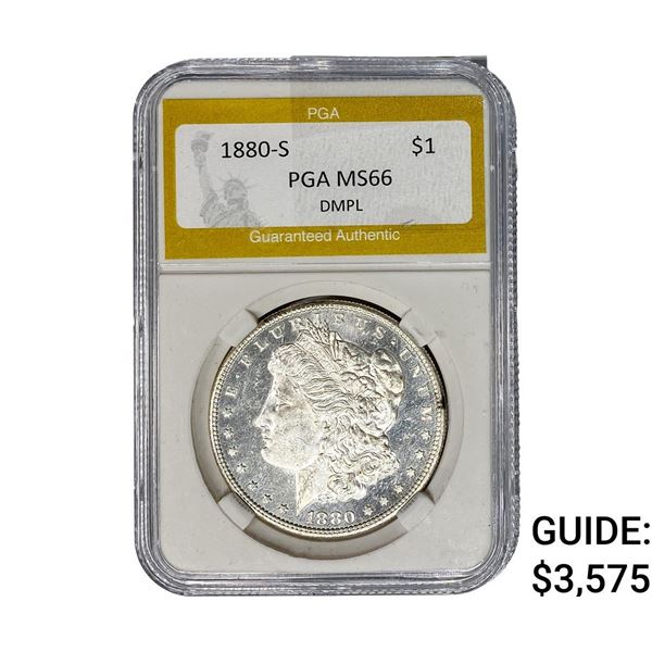 1880-S Morgan Silver Dollar PGA MS66 DMPL