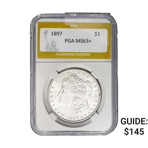 1897 Morgan Silver Dollar PGA MS63+