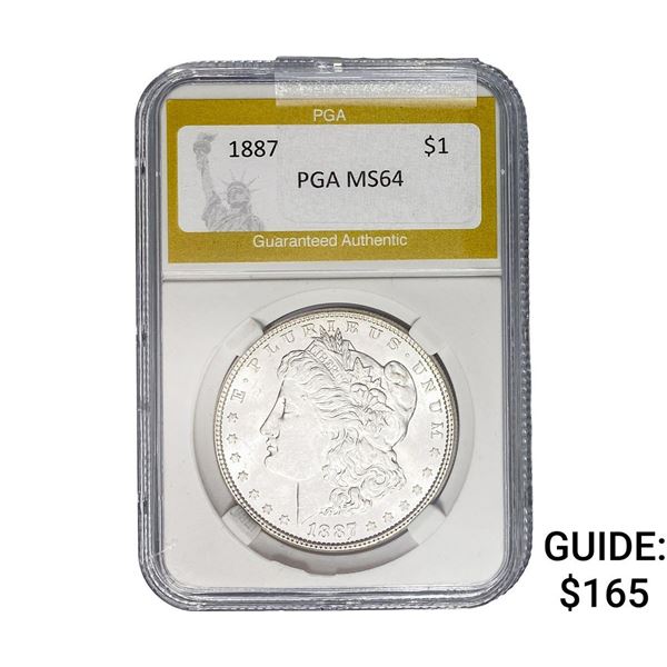 1887 Morgan Silver Dollar PGA MS64