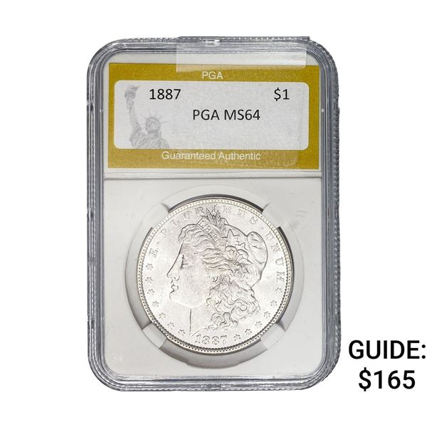 1887 Morgan Silver Dollar PGA MS64