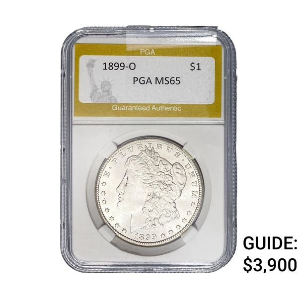 1899-O Morgan Silver Dollar PGA MS65