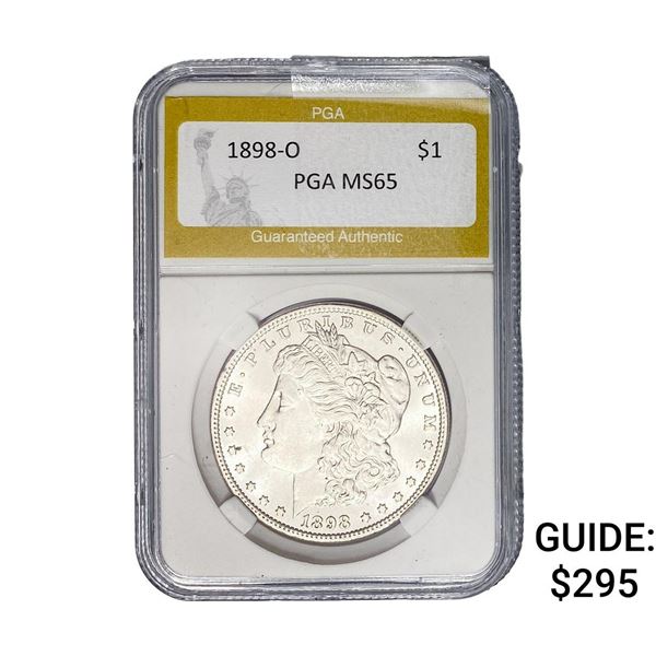 1898-O Morgan Silver Dollar PGA MS65