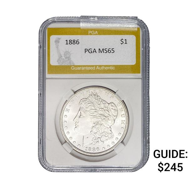 1886 Morgan Silver Dollar PGA MS65