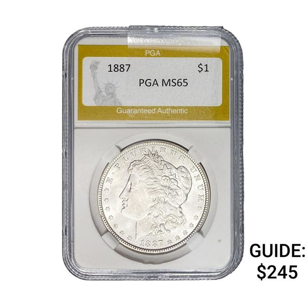 1887 Morgan Silver Dollar PGA MS65