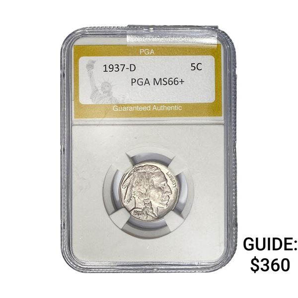 1937-D Buffalo Nickel PGA MS66+
