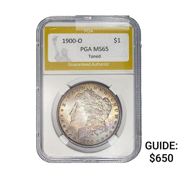 1900-O Morgan Silver Dollar PGA MS65 Toner