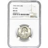 Image 1 : 1943 DDO VP-005 Washington Silver Quarter NGC MS64